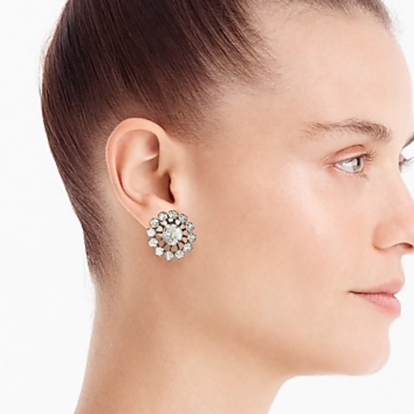J.Crew NWT Snowflake stud earrings - Picture 2 of 4